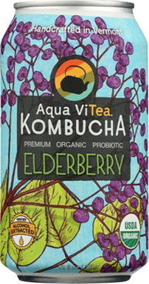 Aqua ViTea Kombucha Elderberry - 12 Fl Oz - Image 2