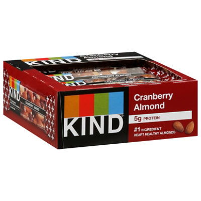 KIND Bar Plus Cranberry Almond + Antioxidants With Macadamia Nuts - 12-1.4 Oz - Image 1