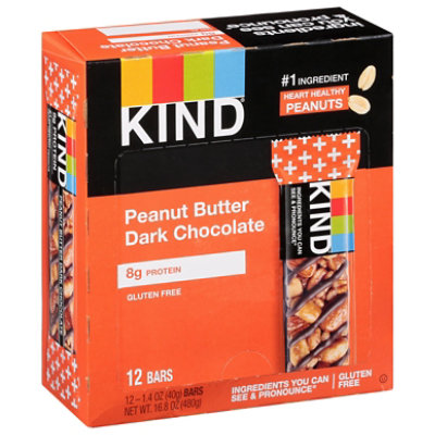 KIND Bar Plus Protein + Peanut Butter Dark Chocolate - 12-1.4 Oz - Image 1