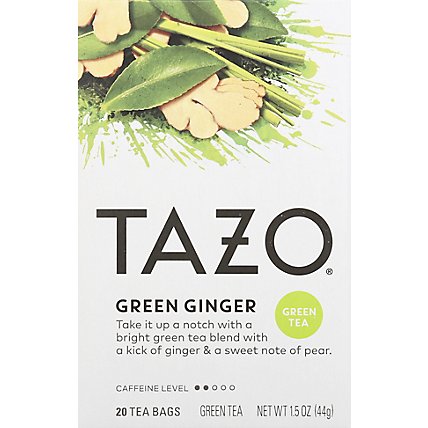 TAZO Tea Bags Green Tea Green Ginger - 20 Count - Image 2