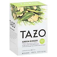 TAZO Tea Bags Green Tea Green Ginger - 20 Count - Image 1