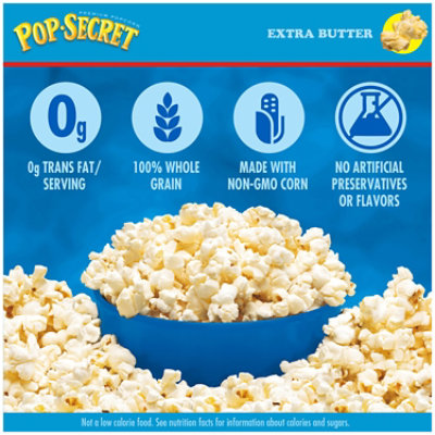 Pop Secret Extra Butter Microwave Popcorn 6 Count - 3.2 Oz - Image 2