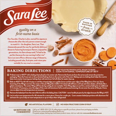 Sara Lee Pie Oven Fresh Pumpkin - 34 Oz - Albertsons