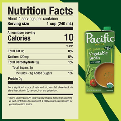 Pacific Foods Low Sodium Organic Vegetable Broth - 32 Oz - Image 4