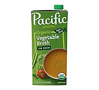 Pacific Foods Organic Broth Vegetable Low Sodium - 32 Fl. Oz.