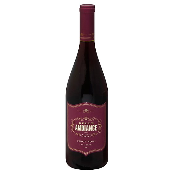 Belle Ambiance Wine Pinot Noir California - 750 Ml
