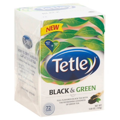 Tetley Tea Bags, Black and Green, 72 Count (Packaging may vary)