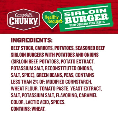 Campbell's Chunky Healthy Request Healthy Request Sirloin Burger With Country Vegetables Beef Soup - 18.8 Oz - Image 5