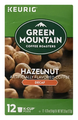 Green Mountain Coffee Roasters Hazelnut Decaf Light Roast Coffee K Cup Pods 12 Count starmarket