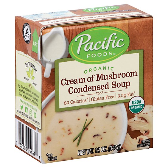 Pacific Organic Soup Condensed Cream Of Mushroom - 12 Oz