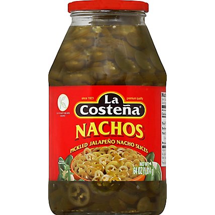 La Costena Jalapeno Nacho Slices Pickled Bottle - 64 Oz - Image 2