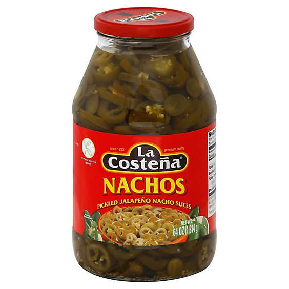 La Costena Jalapeno Nacho Slices Pickled Bottle - 64 Oz