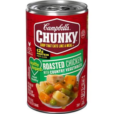 Campbell's Chunky Healthy Request Roasted Chicken Soup with Country Vegetables - 18.6 Oz - Image 1