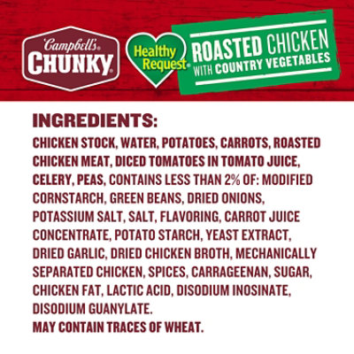 Campbell's Chunky Healthy Request Roasted Chicken Soup with Country Vegetables - 18.6 Oz - Image 5