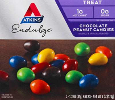 Atkins Endulge Treat Chocolate Peanut Candies - 5-1 Oz - Image 2