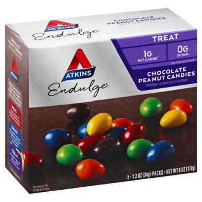 chocolate endulge atkins candies peanut treat oz candy