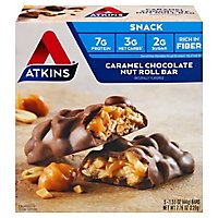 Atkins Snack Bar Caramel Chocolate Nut Roll - 5-1.6 Oz - Image 3