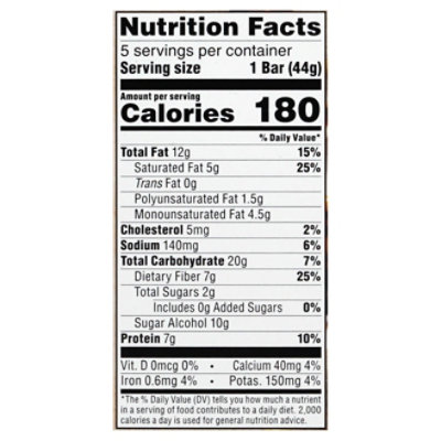 Atkins Snack Bar Caramel Chocolate Nut Roll - 5-1.6 Oz - Image 4