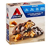 Atkins Snack Bar Caramel Chocolate Nut Roll - 5-1.6 Oz