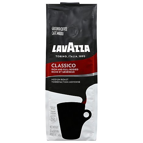 LavAzza Coffee Ground Medium Roast Classico - 12 Oz