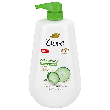 Dove Go Fresh Body Wash Cool Moisture Cucumber & Green Tea Scent - 34 Fl. Oz. - Image 1