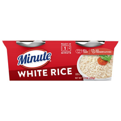 Minute White Rice Ready to Serve In Cup 2 Count - 8.8 Oz