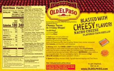 Old El Paso Taco Dinner Bold Kit Stand N Stuff Nacho Cheese Flavored 10 Count - 9.5 Oz - Image 5
