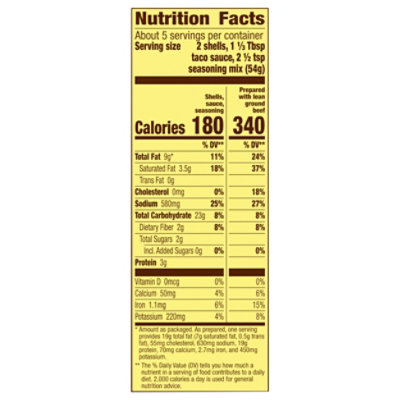 Old El Paso Taco Dinner Bold Kit Stand N Stuff Nacho Cheese Flavored 10 Count - 9.5 Oz - Image 3