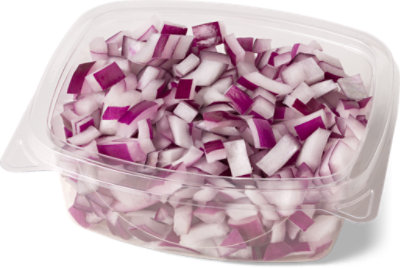 Fresh Cut Onions Red Diced - 7 Oz