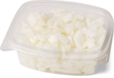 Fresh Cut Onions White Diced - 7 Oz
