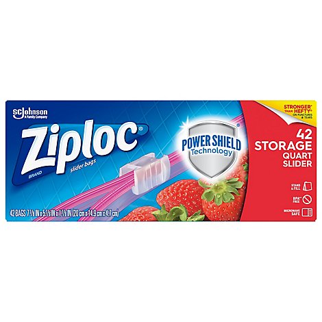 Ziploc Slider Storage Bags Quart - 42 Count