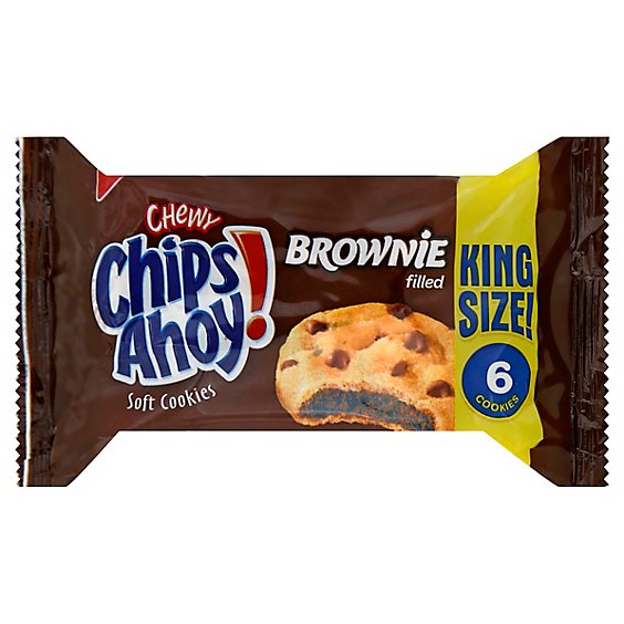 Chips Ahoy! Chewy Cookies Soft Brownie Filled King Size! - 3.7 Oz