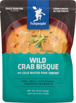 Fishpeople Soup Bisque Wild Crab With Cold Water Pink Shrimp - 10 Oz - Image 2