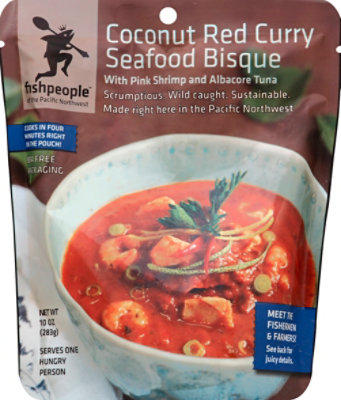 Fishpeople Bisque Seafood Coconut Red Curry With Pink Shrimp & Albacore