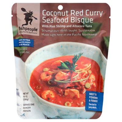 Fishpeople Bisque Seafood Coconut Red Curry With Pink Shrimp & Albacore