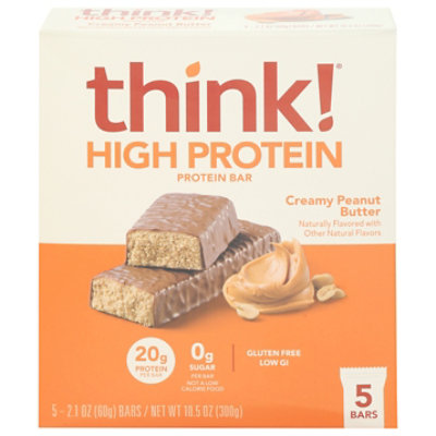 think! High Protein Bars Creamy Peanut Butter - 5-2.1 Oz - Image 3