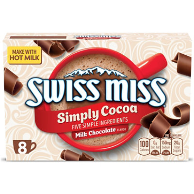 Swiss Miss Simply Cocoa Milk Chocolate Flavored Hot Cocoa Mix - 8-0.85 Oz - Image 1