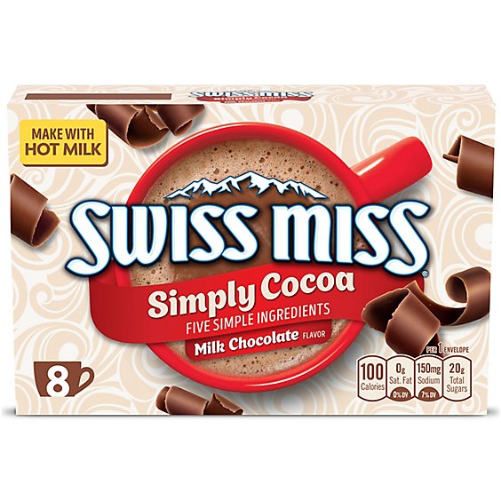 Swiss Miss Cocoa Mix Hot Simply Cocoa Milk Chocolate - 8-0.85 Oz