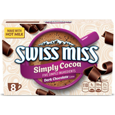 Swiss Miss Simply Cocoa Dark Chocolate Flavored Hot Cocoa Mix - 8