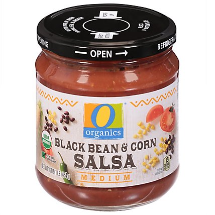 O Organics Organic Salsa Medium Black Bean & Corn Jar - 16 Oz - Image 3