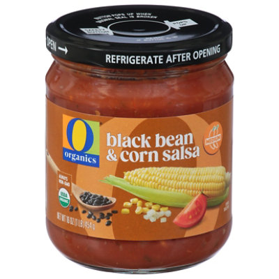 O Organics Salsa Medium Black Bean & Corn Jar - 16 Oz - Image 2