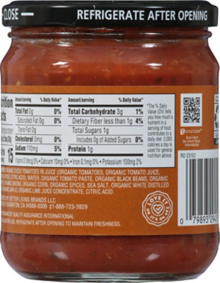 O Organics Salsa Medium Black Bean & Corn Jar - 16 Oz - Image 5