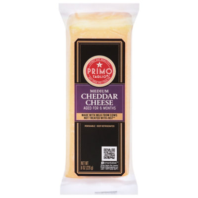 Primo Taglio Cheese Cheddar Medium - 8 Oz
