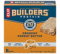 CLIF Builders Protein Bar Crunchy Peanut Butter - 6-2.4 Oz
