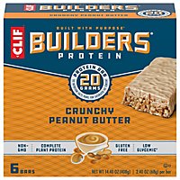CLIF Builders Protein Bar Crunchy Peanut Butter - 6-2.4 Oz - Image 1
