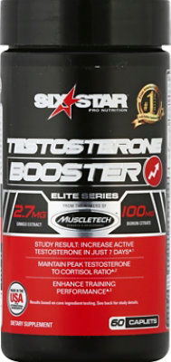 Six Star Elite Series Testosterone Booster Caplets - 60 Count - Image 2