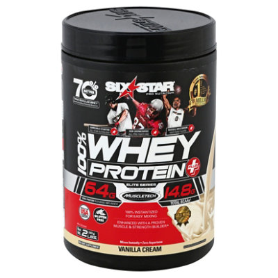 Six Star Elite Series 100% Whey Protein Plus Vanilla Cream - 2 Lb