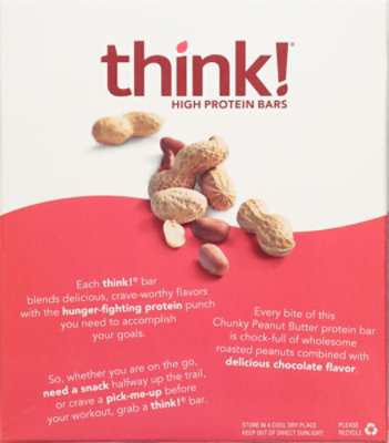 thinkThin High Protein Bars Chunky Peanut Butter Chocolate - 5 Count - Image 5