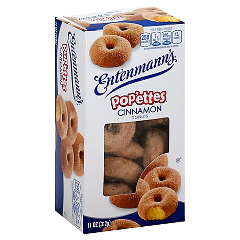 Entenmanns Popettes Donuts Cinnamon - 11 Oz