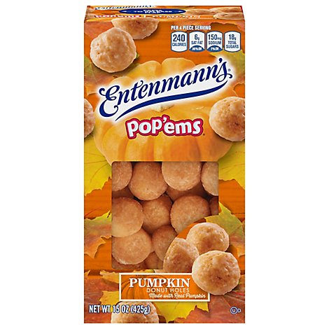Entenmanns Donuts Popems Pumpkin - 15 Oz